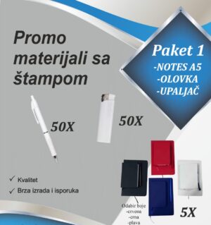 Paket 1 – Promo materijali sa štampom