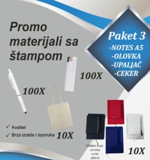 Paket 3 – Promo materijali sa štampom